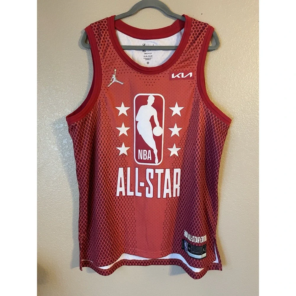 Men's 56 NBA‎ All Star Edition James Harden Jordan 75th Anniversary Jersey Red